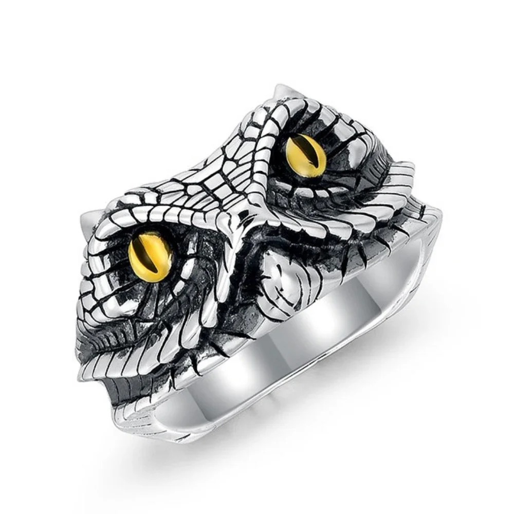 Python Hip-hop Punk S925 Men's Open Adjustable Rings