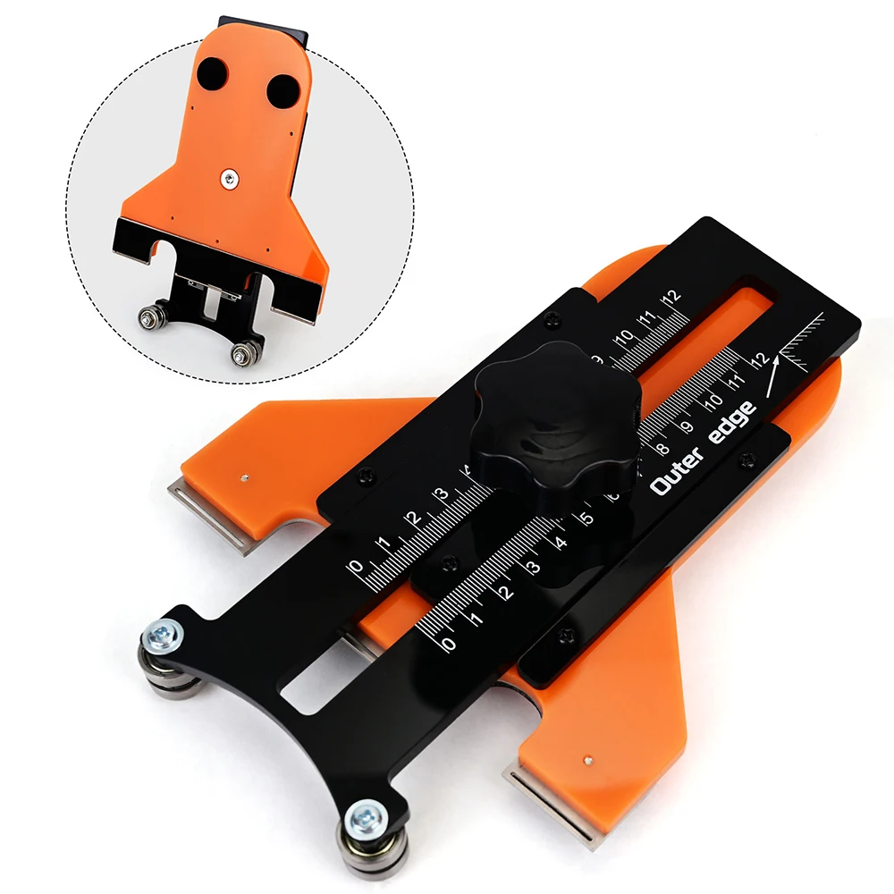 

EHDIS Acrylic Edge Margin Measurement Cutting Jig Precise Edge Trimmer Blade Guide Cut Template for Protective Film Applications