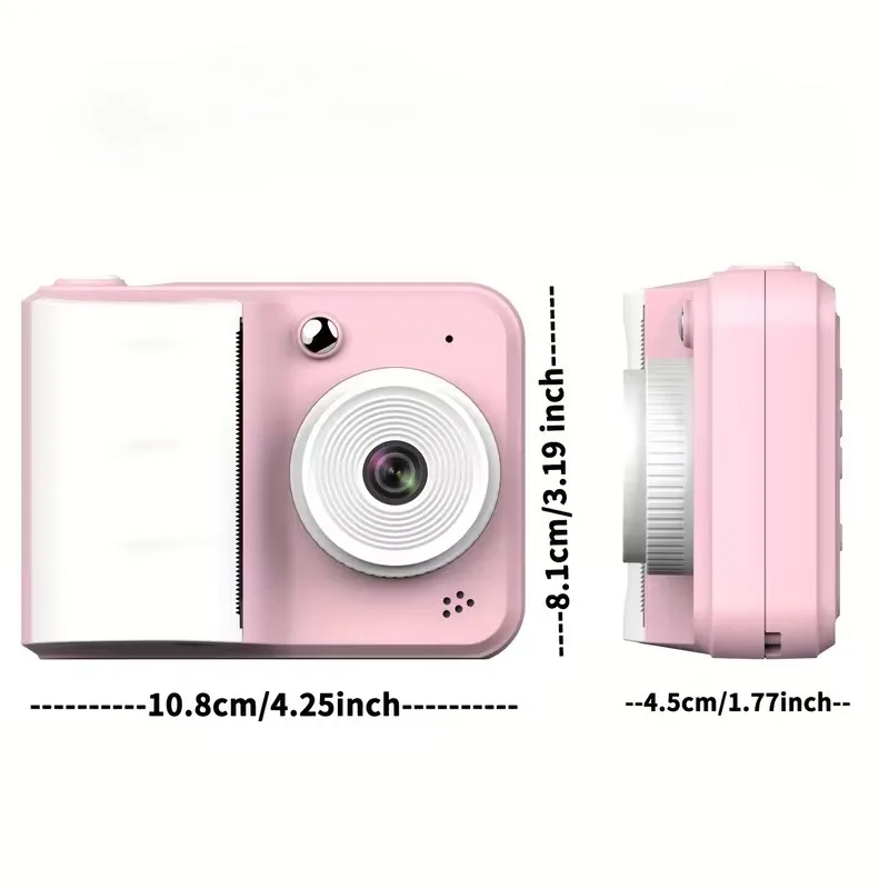 Câmera infantil instantânea, câmera digital de impressão, mini câmera infantil, câmera de celular de brinquedo de alto pixel impressão divertida, colocar ch