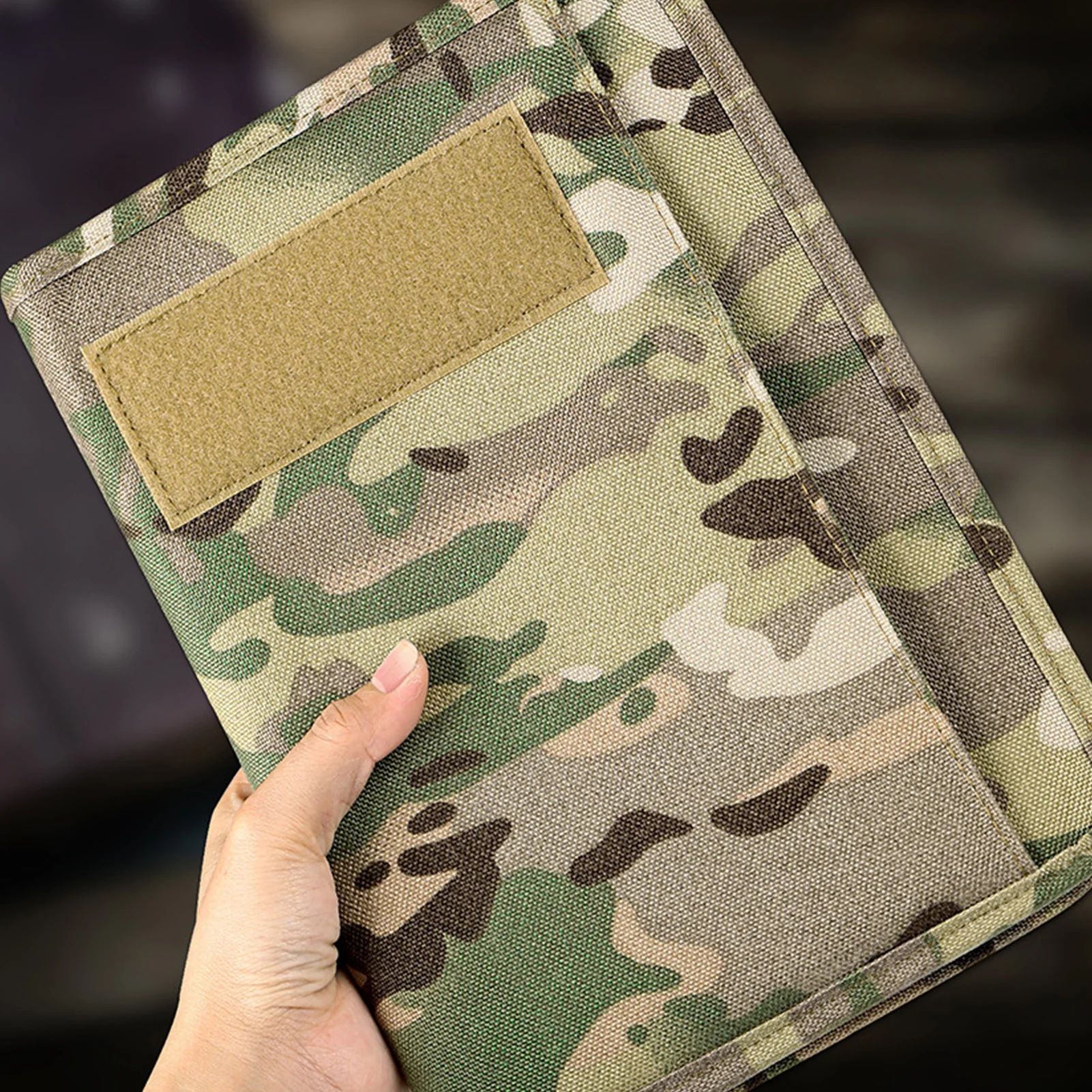 1pc Camouflage Zipper Notebook Outdoor Padfolio Binder 80 Sheets Loose-leaf Paper Memorandum A5 Weatherproof Tactical Notebook