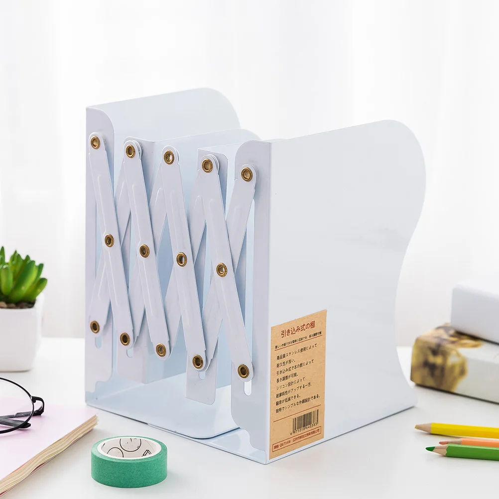 

Metal Bookend Creative Simple Design Strong Hold for Books Files Magazines Cds Desktop Shelf Organizer Home Office Library Use