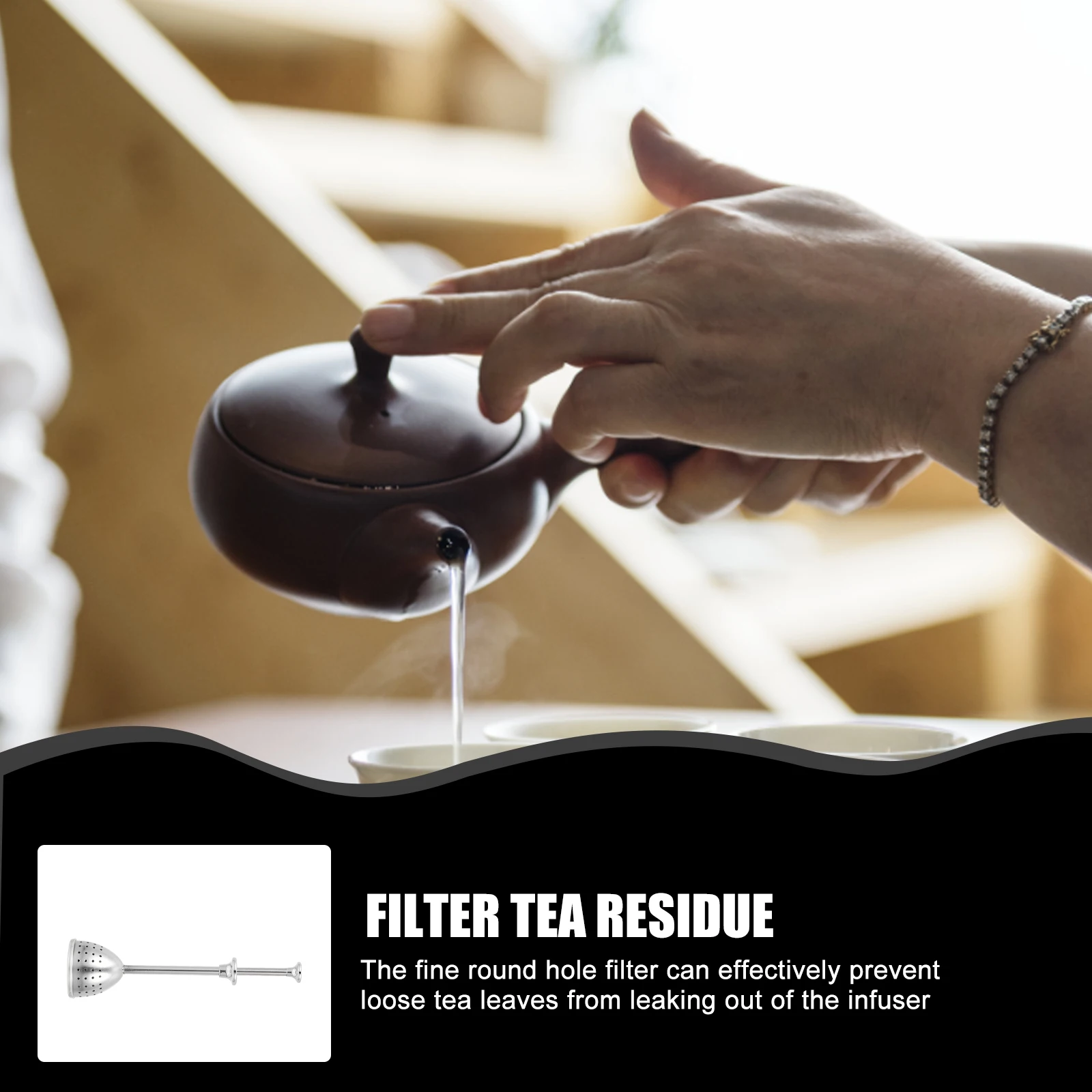 

High-Quality Stainless Steel Tea Infuser Fine Round Hole Filter for Home and Travel Use Tea Strainer Tea-Leaf Filter