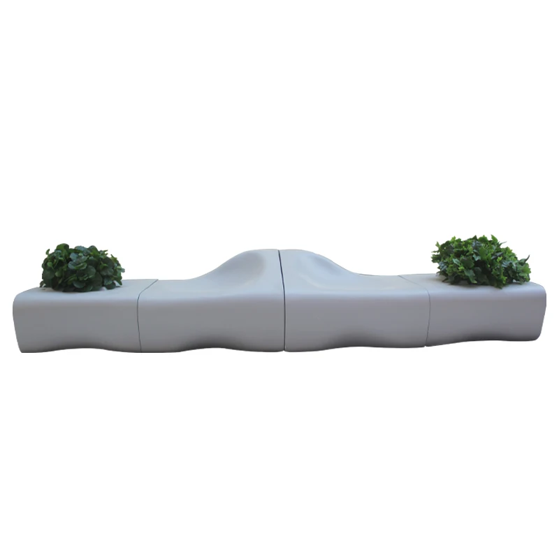 Shopping mall FRP leisure multi seat combination flowerpot creative beauty indoor and outdoor rest bench