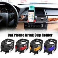 Car Air Vent Water Drinking Bottle Holder Air Outlet Cup Stand Bracket 2 IN 1 Phone Holder Mount 90 Degree Adjustable Cup Rack