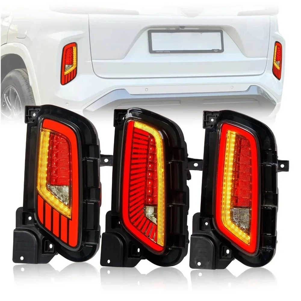 for Toyota Hyryder 2023-2024 Upgrade Red ABS LED Rear Bumper Reflector Tail Brake Lights Rear Marker Turn Signal Lamp Assembly detail image 1