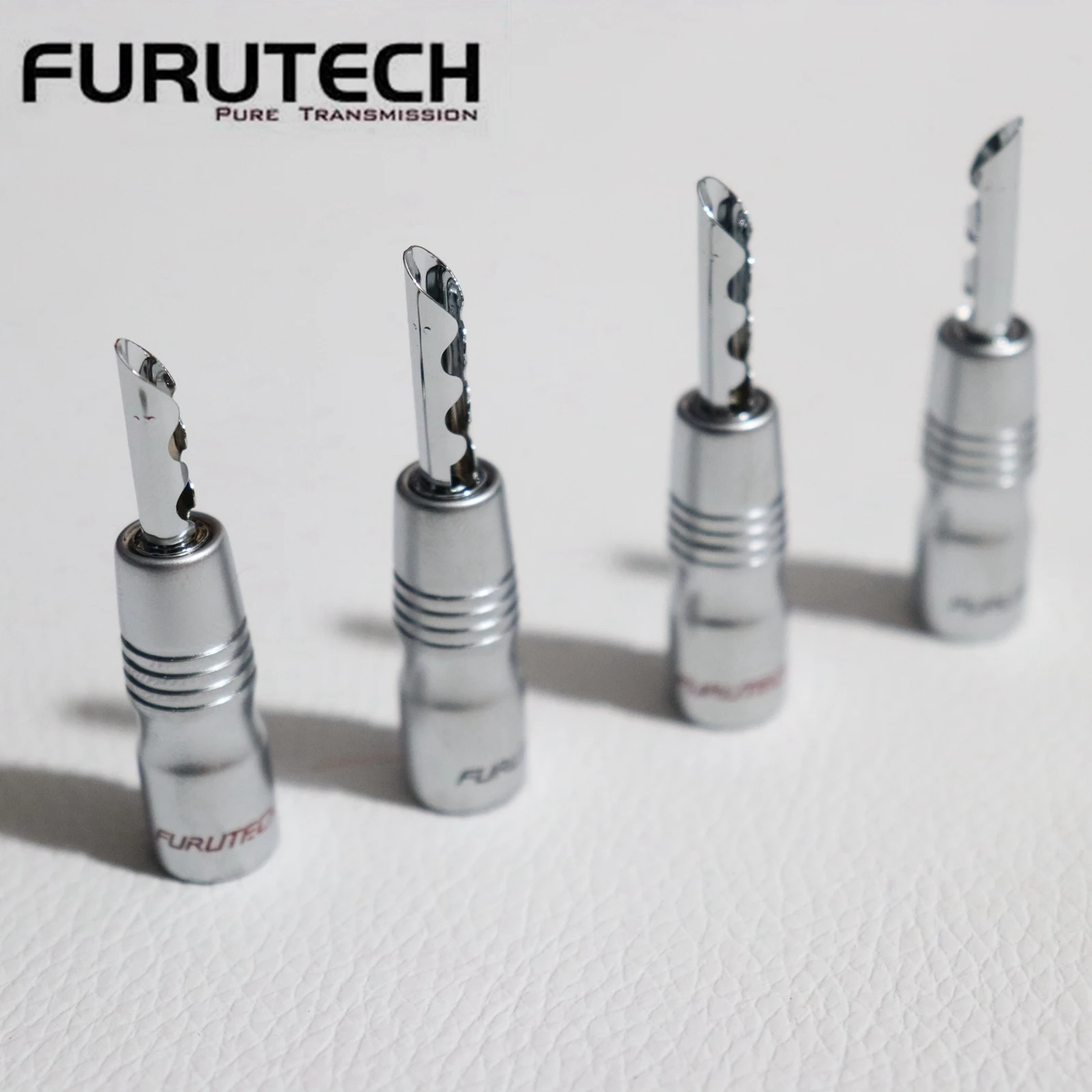 

4pcs FURUTECH brand new original FB-200 Rhodium/Gold Plated Non-magnetic solderless Banana Plug HI-FI Speaker Connector