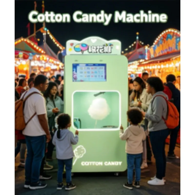 Intelligent Fully Automatic Cotton Candy Machine Smart Vending Machine With Touch Screen