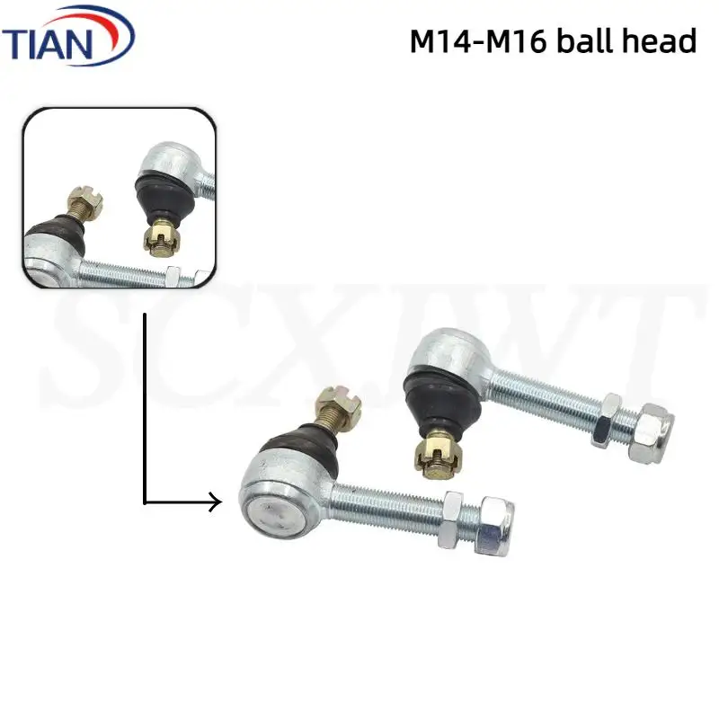 

2 шт. ручная резьба M16 * M14, шаровой шарнир на конце рулевой тяги для квадроцикла 150cc 250cc Go Kart Dune Buggy