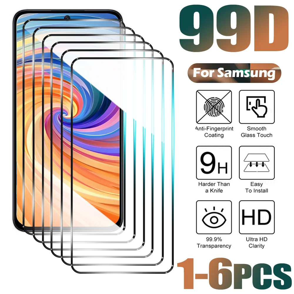

1-6PCS Tempered Glass for Huawei Honor X6 X7A X8 5G X9 X10 5G X20 X30 10X Honor 10 20 30 Lite Full Cover Screen Protector Film