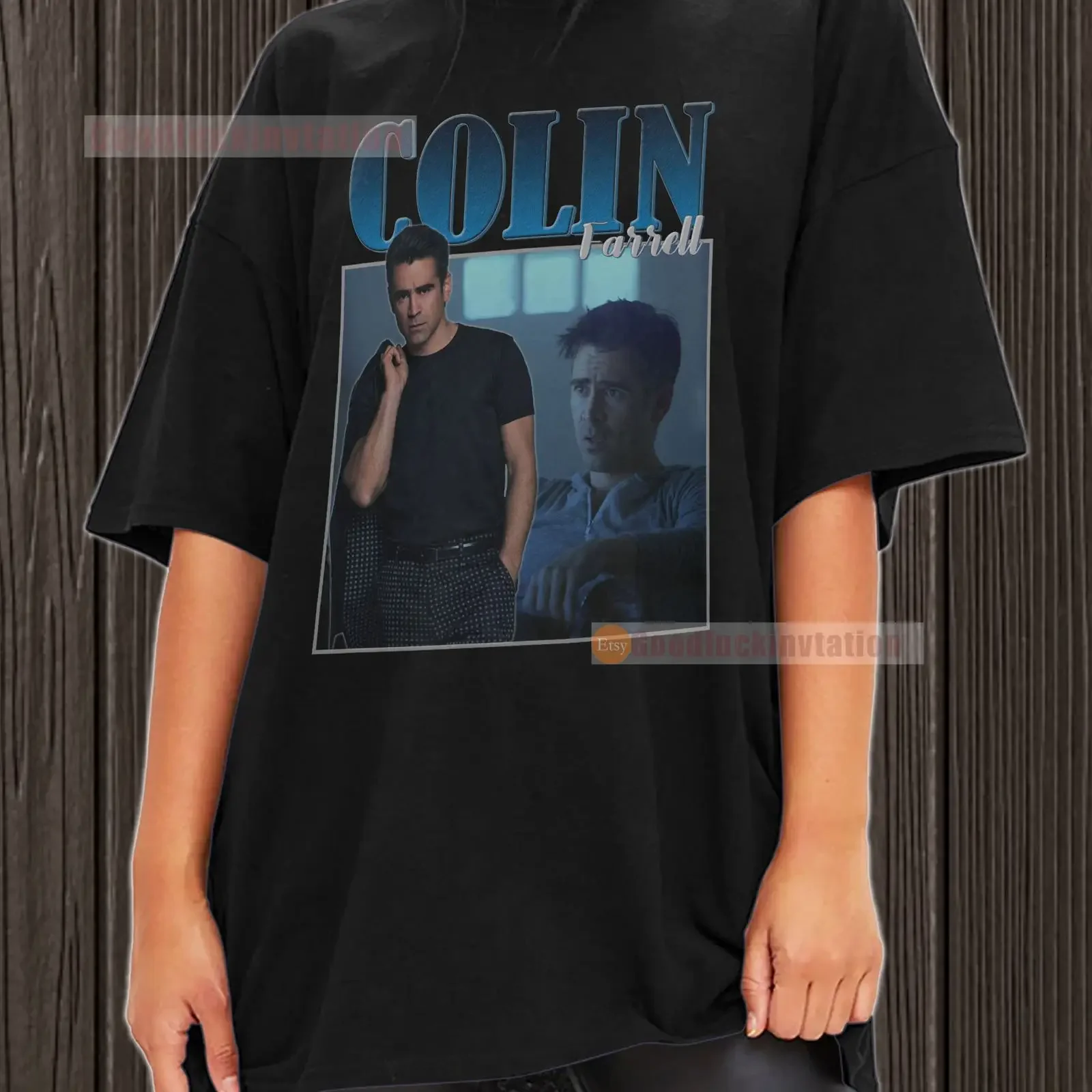 Colin Farrell T Shirt Cotton Vintage 90's Crewneck vintage Washed Breathable Comfortable Unisex Soft Versatile Stylish homme