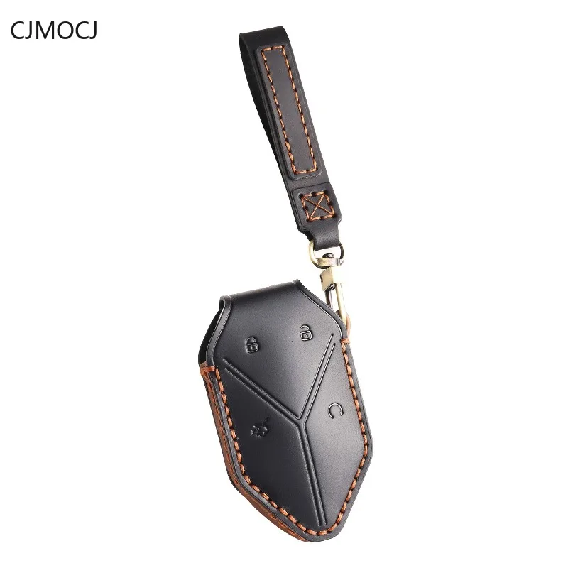 Premium Genuine Leather Key Cover Case for Formula Leopard Leopard 5 Navigator / Flagship Edition - Protective Key Fob Shell