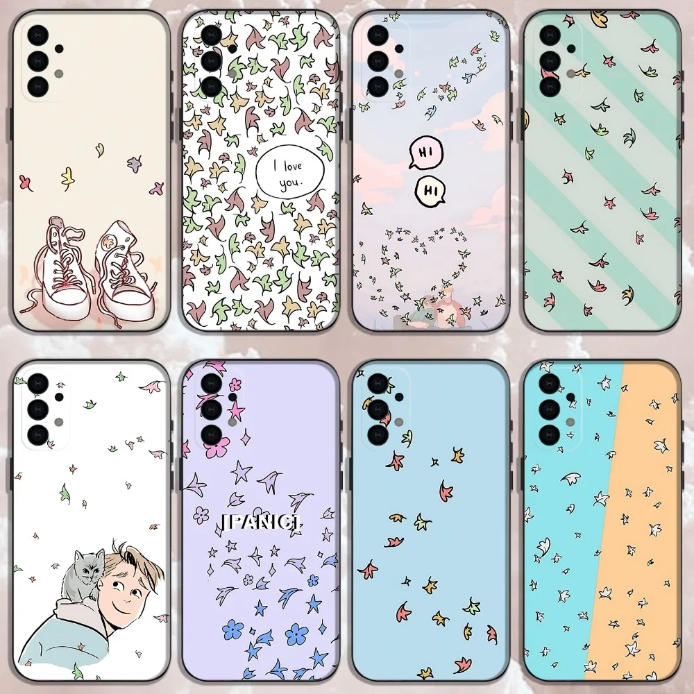 

Heartstopper Leaves Beautiful Phone Case For Samsung Galaxy A13,A21s,A22,A31,A32,A52,A53,A71,A80,Soft Black Shell