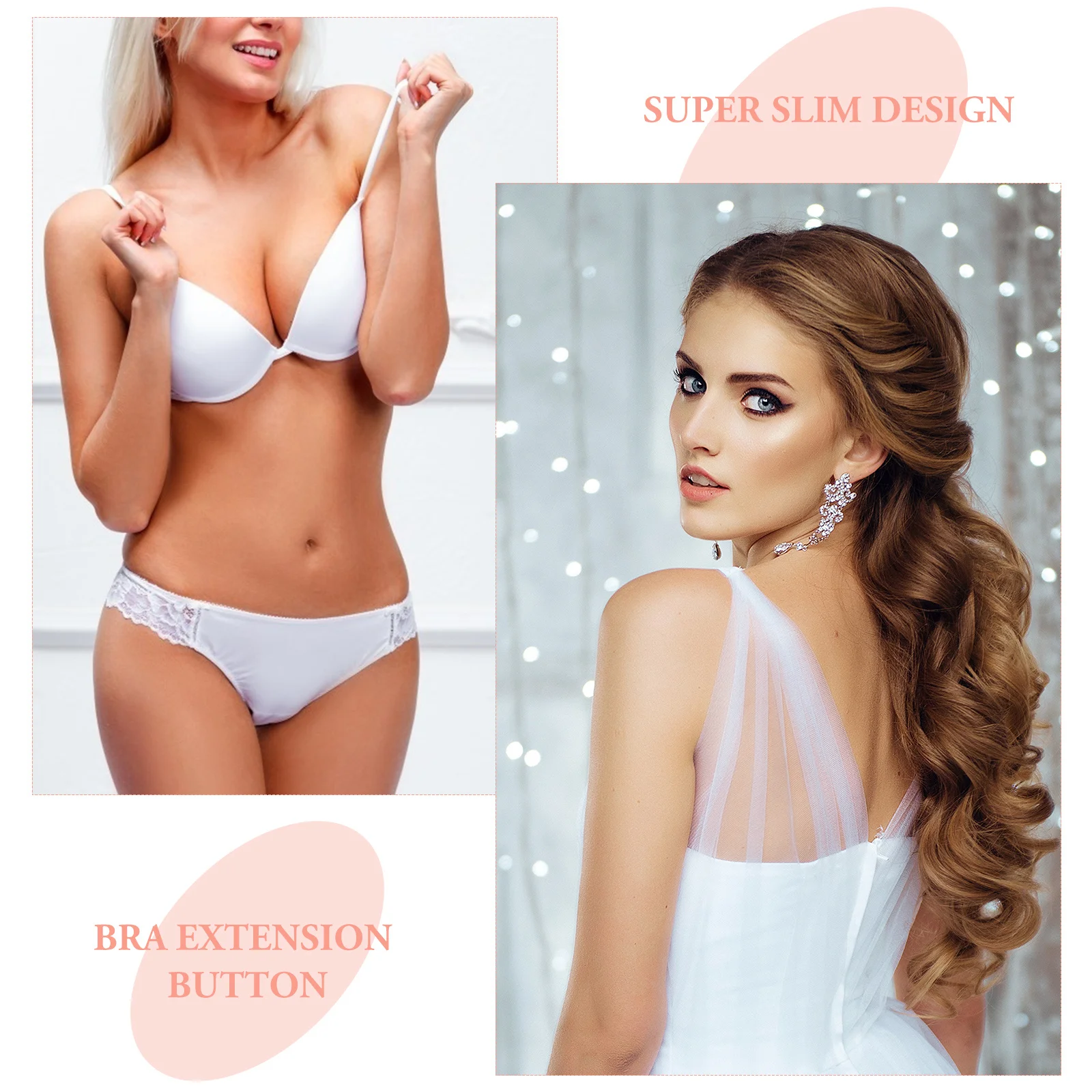 

20Pcs Stainless Bra Extender Bra Simple Buttons Comfortable Elastic Hooks Black Buckles Women Underwear Accessories
