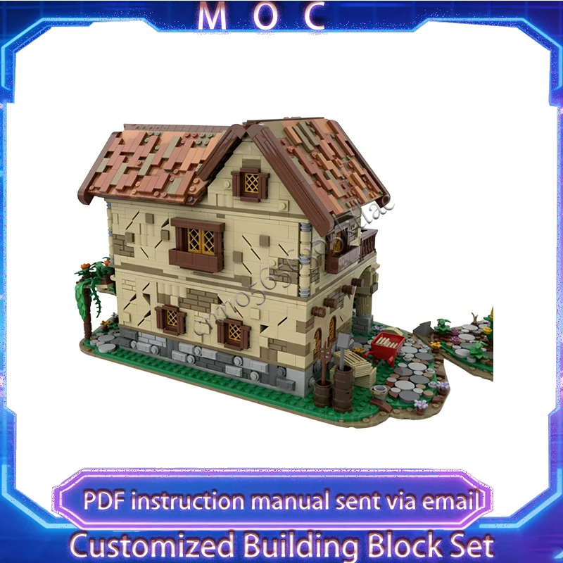 

3227 деталей MOC: Современный городской пейзаж, фермерский дом, модель здания, конструктор DIY, технологичная головоломка, креативная сборка, детские игрушки, подарки