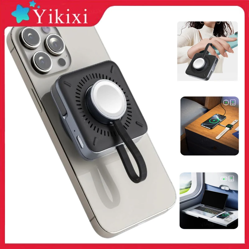 

Портативное настольное беспроводное зарядное устройство «три в одном», держатель для телефона и подходит для Apple Watch, наушников, держатель для телефона Iphone 16 Pro