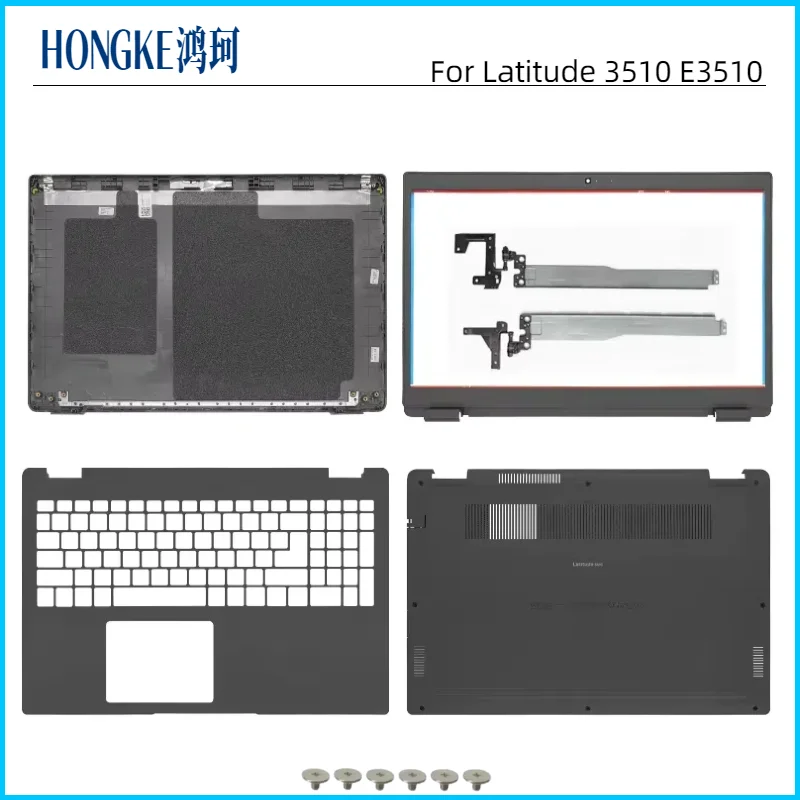 

Replace New Cover For Latitude 3510 E3510 LCD Back Cover 08XVW9 Front Bezel Palrmest Lower Bottom Case Hinge