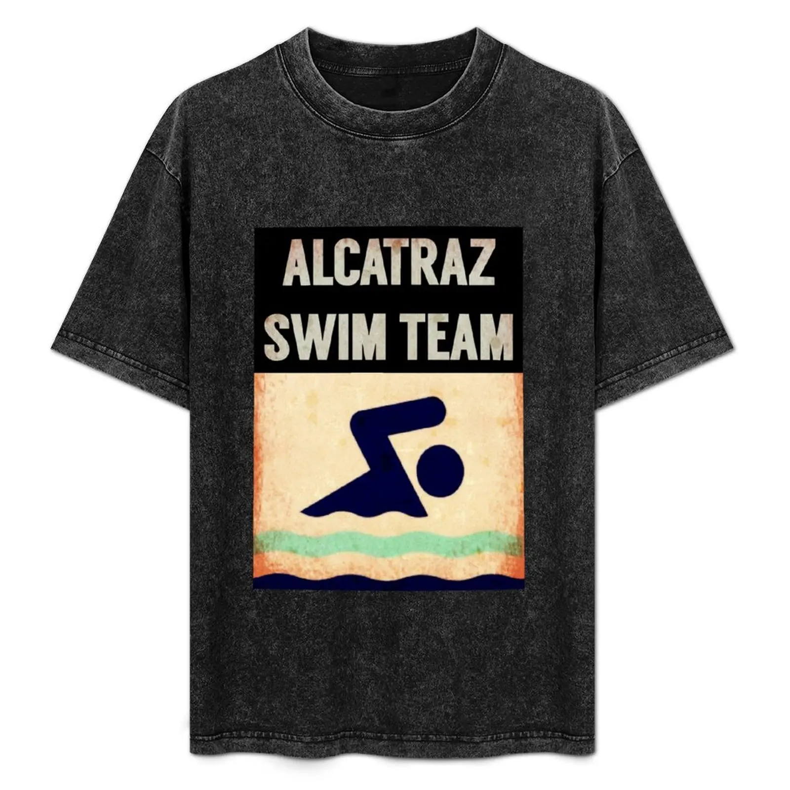 Alcatraz Swim Team T-Shirt funny costumes funny gifts korean fashion graphic t shirts mens white t shirts