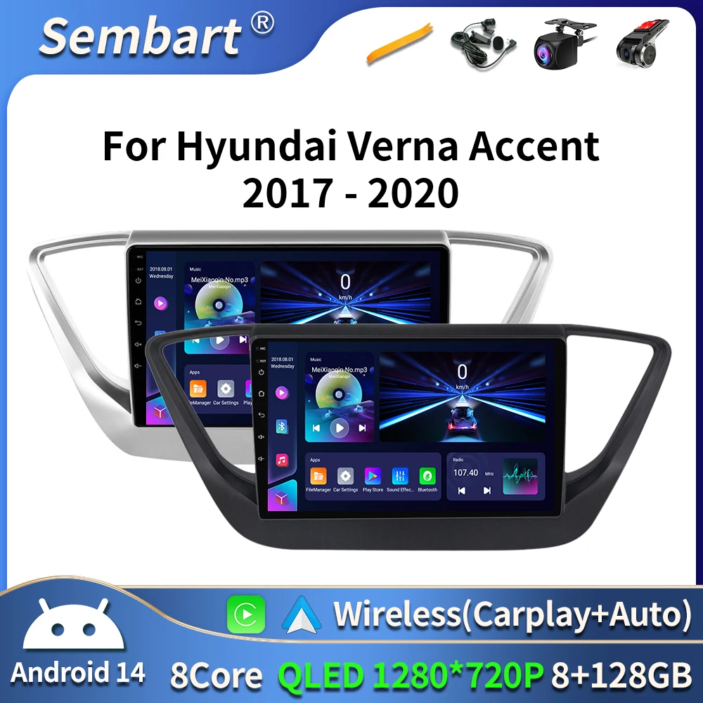 

Android 14 Carplay Auto For Hyundai Solaris 2 Verna 2017-2020 Car Radio Navigaion GPS Multimedia Video Player 2din DVD Head Uni