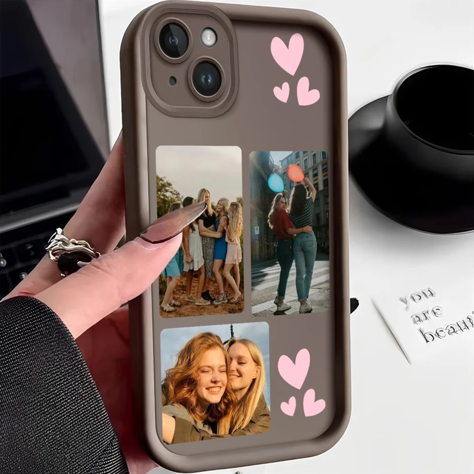 Funda Personalizable con Foto Familiar para iPhone 17 16 15 14 13 12 11 Pro Max Mini SE 2020 2022 Air XS XR 6 7 8 Plus 16e 4