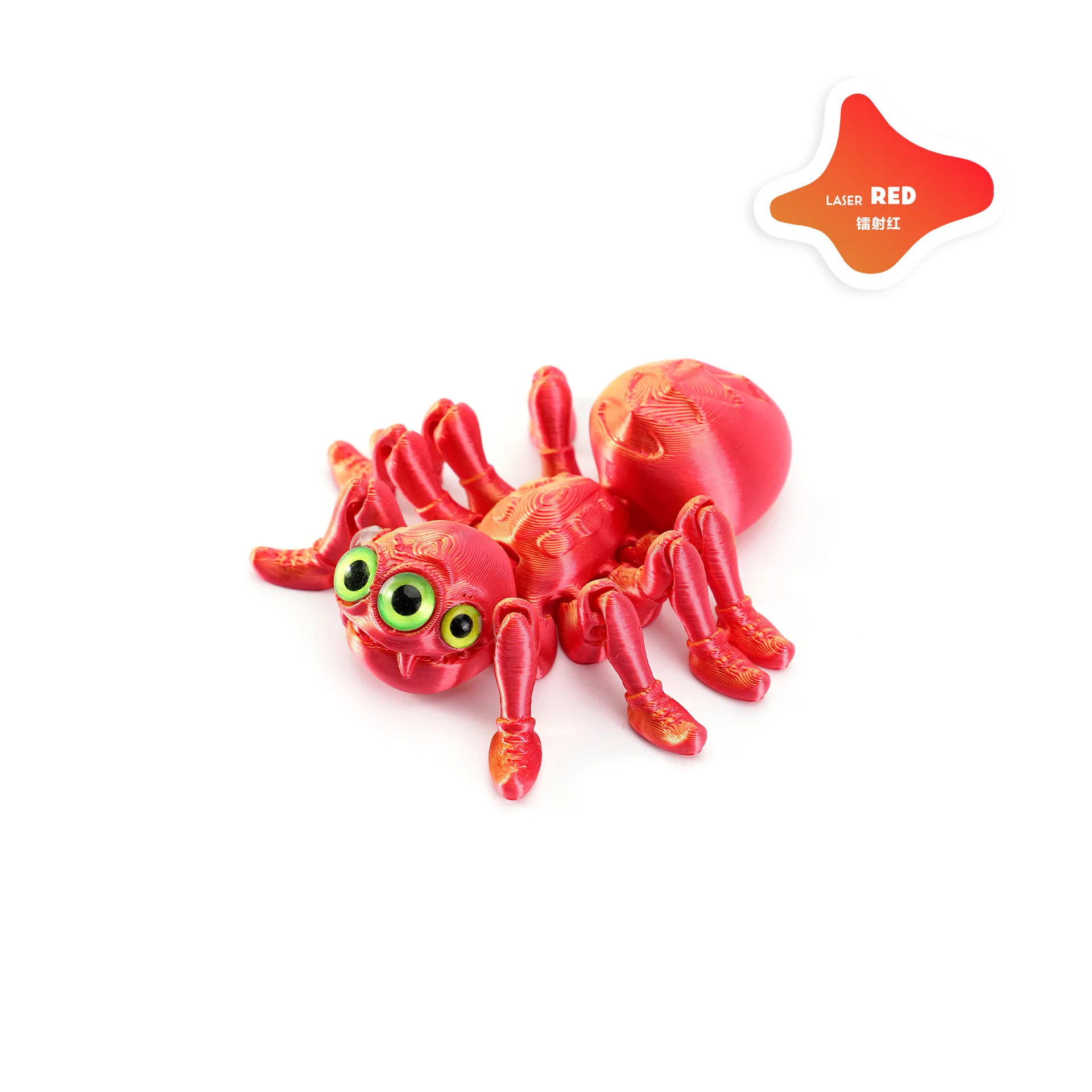 Ornement d'araignée multi-yeux transfrontalier d'impression 3D, ornement de bureau d'animal simulé, ramper articulaire intégré mobile