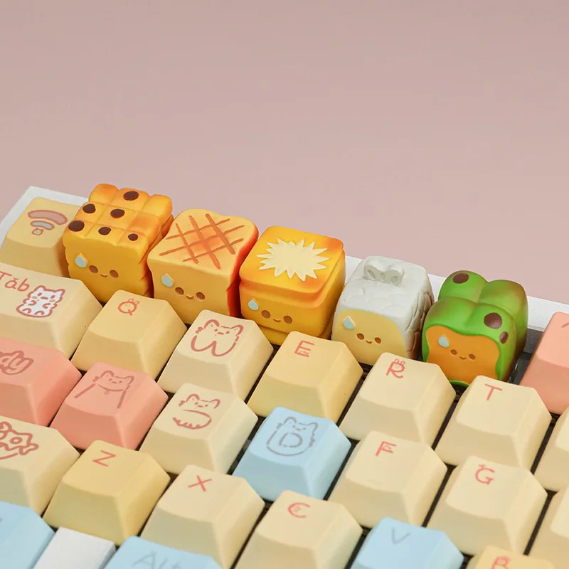 

Delicious Toast Theme ESC Keycaps Customized Resin 3D Printing 17.8mm Profile Keyboard Cap for Mechanical Keyboard Accessories