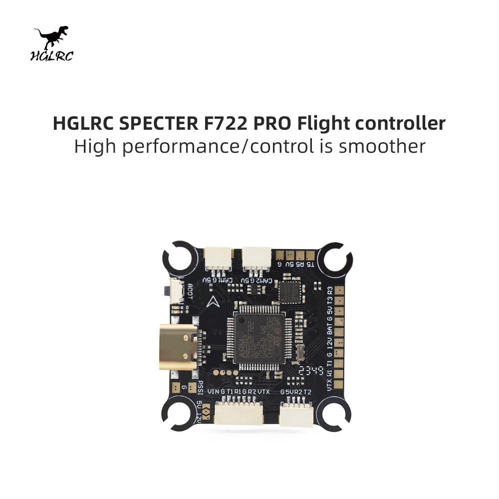 

HGLRC SPECTER F722 Pro Контроллер полета MPU6000 OSD барометр BlackBox Dual BEC 30.5X30.5mm 2-6S LiPo для FPV дрона