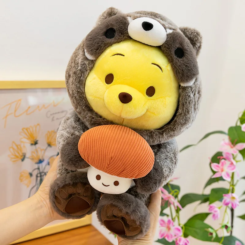 Neues Plüsch-Eichhörnchen-Winnie-Bär-Stofftier mit abnehmbarem Hut, süße Teddy-Puppe für Kinder, Geburtstag, Weihnachten, Geschenk, Stofftier für