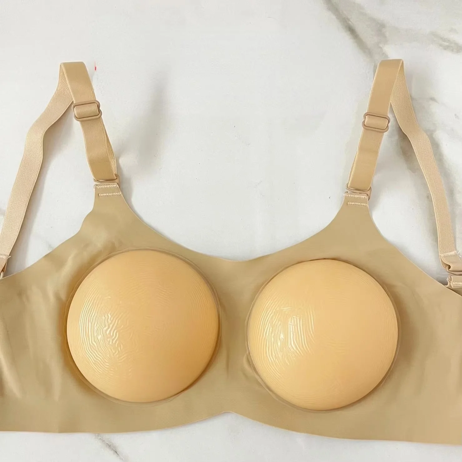 Breast Prosthetic Breast Female Fake Lady Men Large Chest Pad Silicone Bra Underwear Cross-Dressing Enlargement Cosplay Push Up