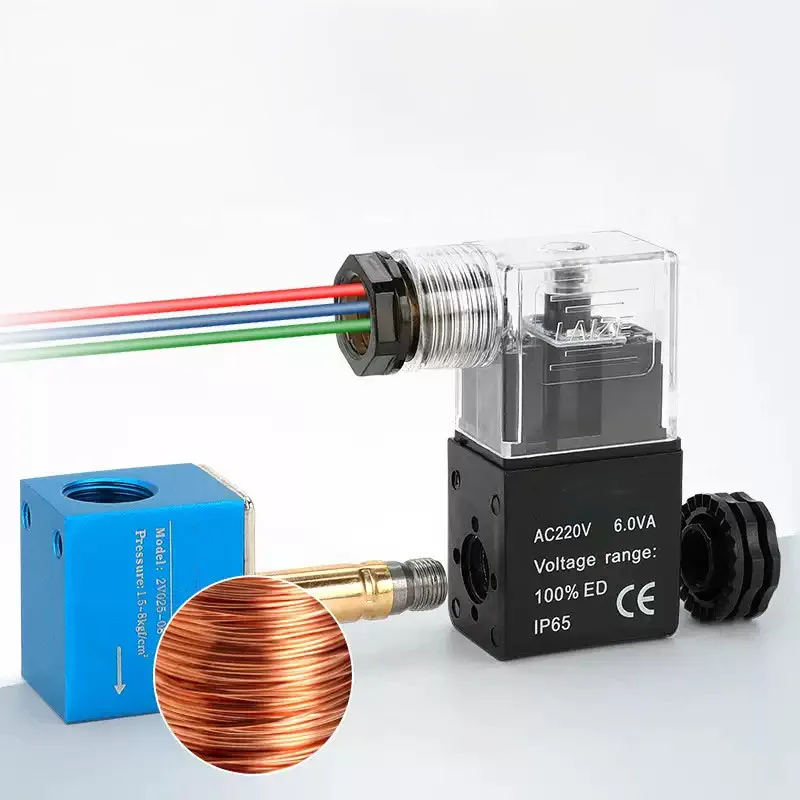 Pneumatic valve 2V025-08 two-position two-way solenoid valve AC220V coil control valve reversing varessor Magnetic Control Valve