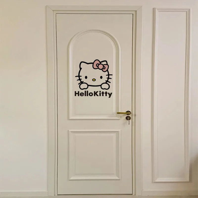 

Hello Kitty Stickers Cute Anime Kitchen Bedroom Door Bathroom Decoration Waterproof Furniture Accessories Girl Gift Wholesale