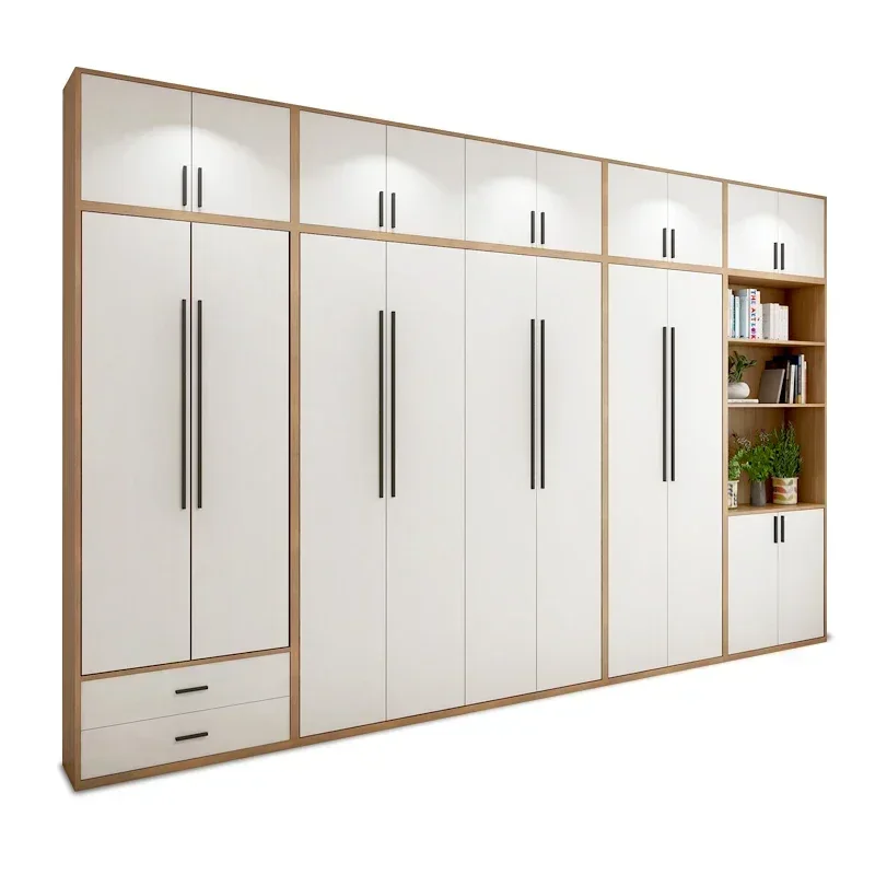 Full Murphy Bed with Closet Organizer with Drawers Full Size Bed Space-Saving Sleeping Arrangement for Multipurpose Room