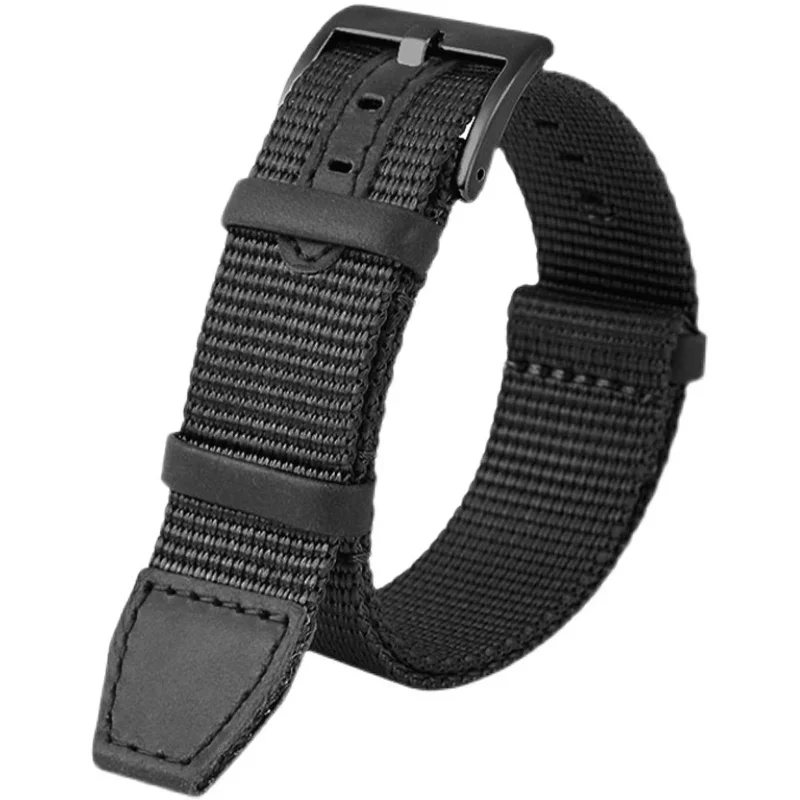 Nylon Cowhide 20 22mm Replace Watch Strap for Hamilton Khaki Field Aviation Navy Jazz American Classic Men\'s Sports Watchband