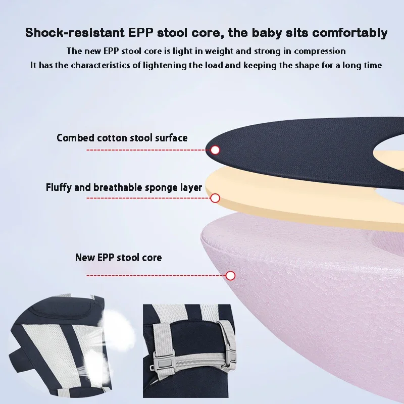 Baby Carrier Waist Stool Ergonomic Newborn Infant Kids Multi-purpose Straps Sling Wrap Cotton Baby Waist Stool Carrier 0-36M