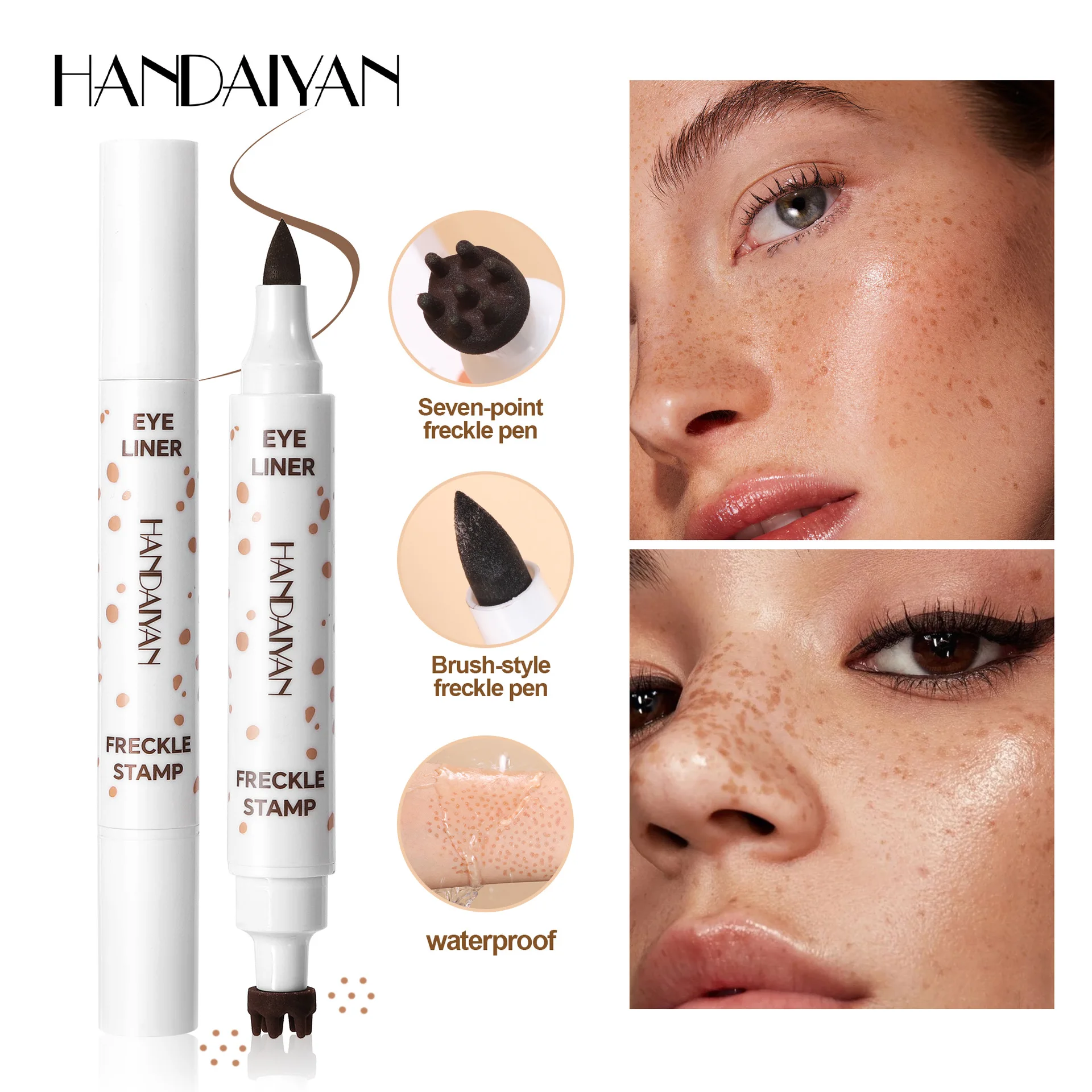 Waterproof Freckle Pen Natural Lifelike Simulation Fake Spot Long Lasting Face Dot Spot Pen Eyeliner Durable Makeup Cosmetics