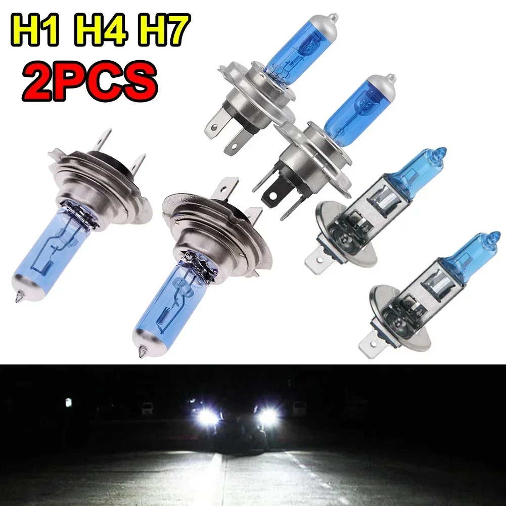 

2Pcs Car Auto Lamps Xenon Lamp Super Bright Halogen Headlight Super LED Bulbs White 12V H1 H4 H7 Headlamps Kit 100W 6000K