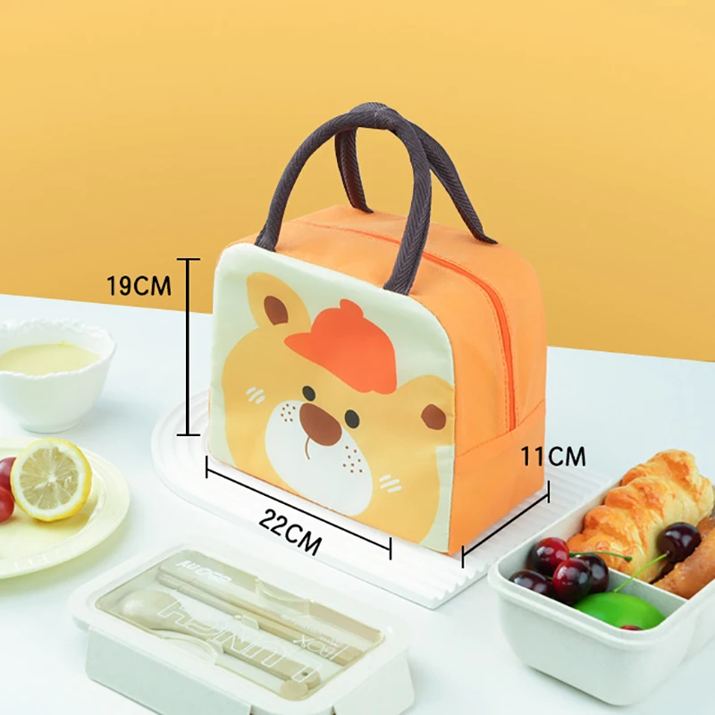 Sac à lunch de dessin animé pour enfants, isolation en aluminium, maintien de la température, boîte à lunch, sac suspendu, pique-nique en plein air, sacs de rangement des aliments, nouveau, mignon