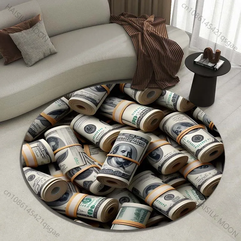 

Ковер с принтом разноцветных свернутых долларовых купюр, несколько размеров, для гостиной, спальни, под стол, кресло, диван, декоративный ковер