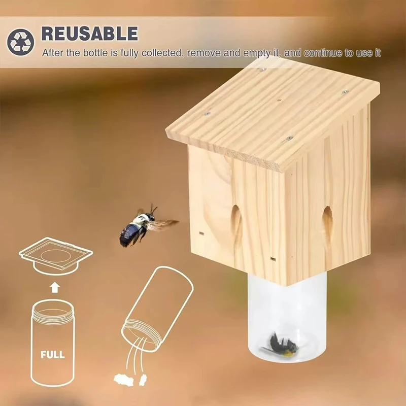 Small House Insect Trap Outdoor Hanging Insect Trap Wooden Pendant Insect Trap Tool Suitable For Multiple Scenarios