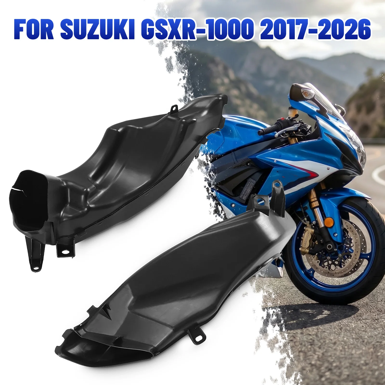 

New Abs Motorcycle Ram Air Duct Fit for Suzuki Gsxr-1000 2017 - 2026 Intake Tube Duct Cover Gsxr1000 18 19 20 21 22 23 24 25
