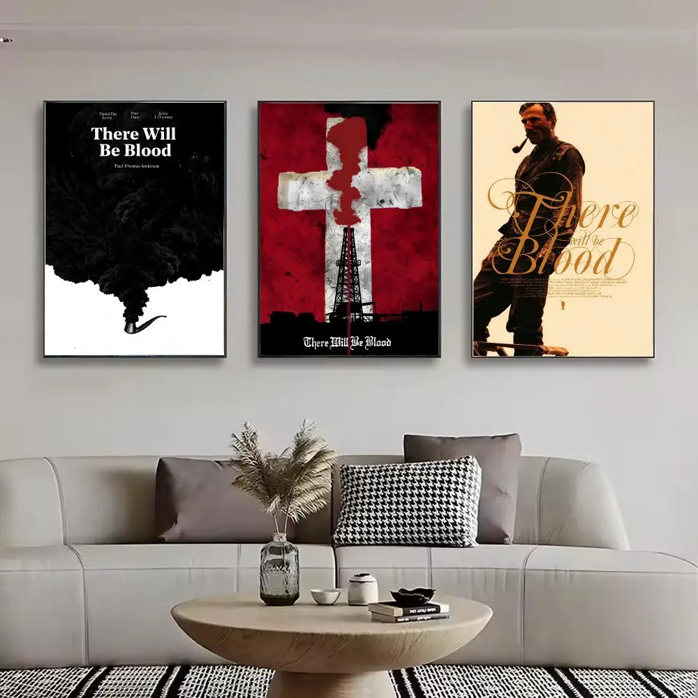 Movie There Will Be Blood Painting Calligraphy Stylish Canvas Poster Wall Art for Bedroom Living Room Study Home Decor Gift
