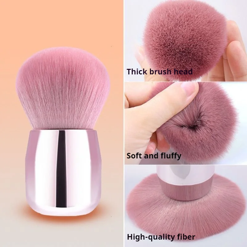 Make-up-Pinsel, flauschig, loser Puder, Rougepinsel, tragbar, runder Griff, multifunktionaler Make-up-Pinsel, kosmetisches Beauty-Zubehör