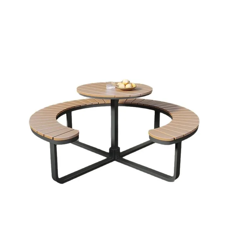 Outdoor public places dining tables and chairs