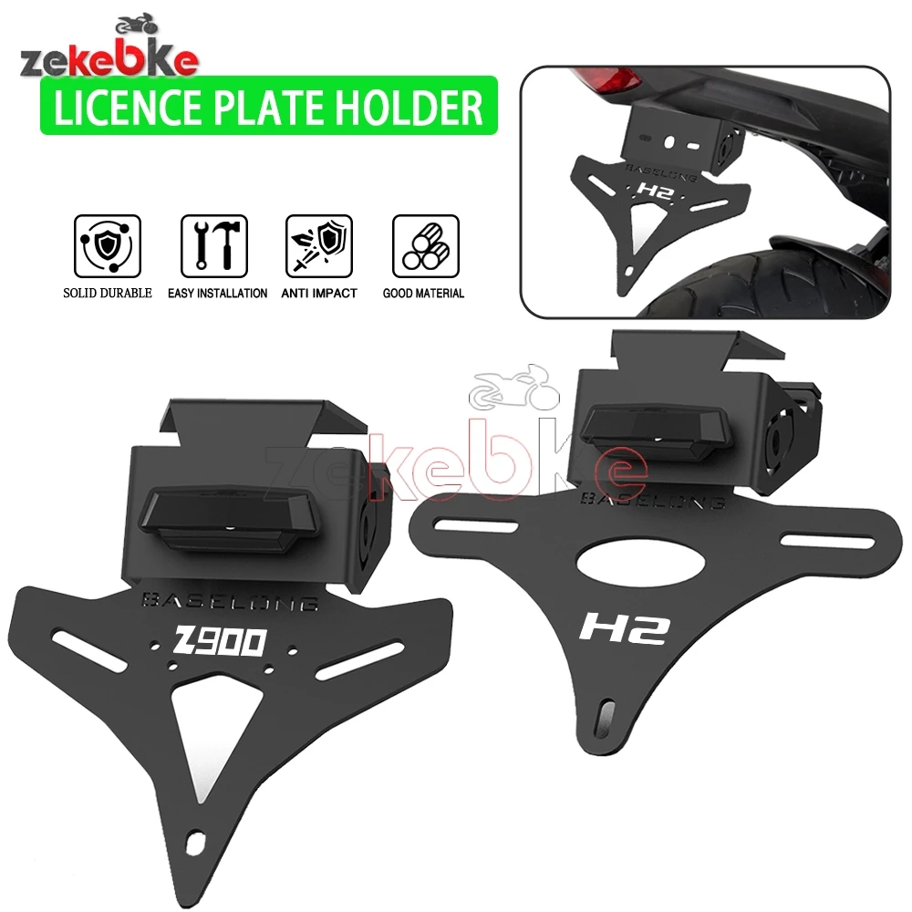 

For Kawasaki Z900 / SE / Performance Z H2 / SE / Performance 2017-2026 2025 2024 2023 2022 Licence Plate Holder Moto Accessories