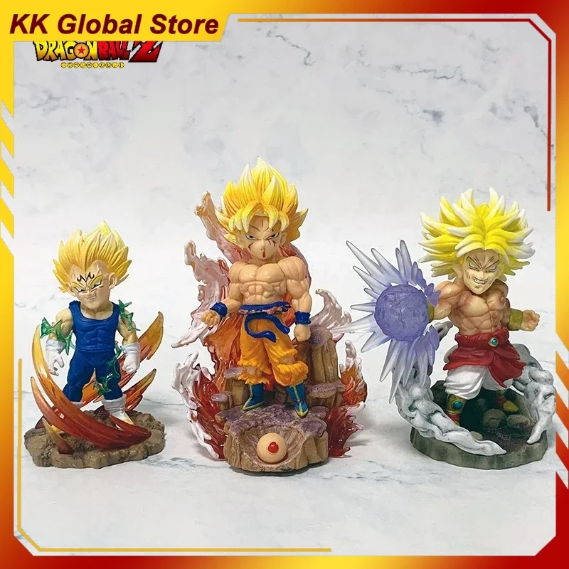

10cm Dragon Ball Anime Figure Broli Vegeta IV Son Goku Peripheral Model Statue Desktop Decoration Ornaments Birthday Gifts Toys