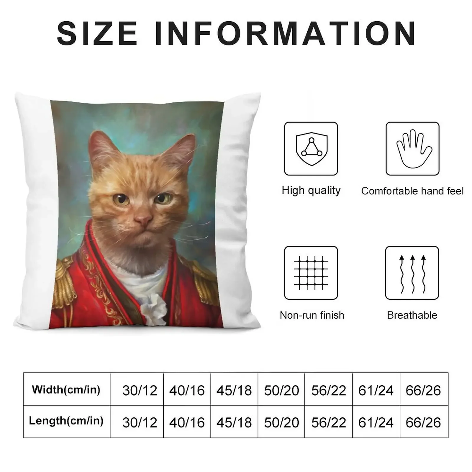 Court General Wise Cat Throw Pillow Luxury Pillow Case home decor items Cushions For Decorative Sofa pillow