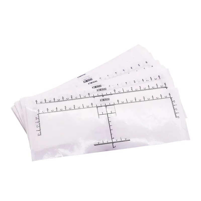 Disposable Makeup Eyebrow Ruler Microblading Eyebrow Tattoo Position Ruler Guide Eyebrow Measure Stencil 100pcs/bag