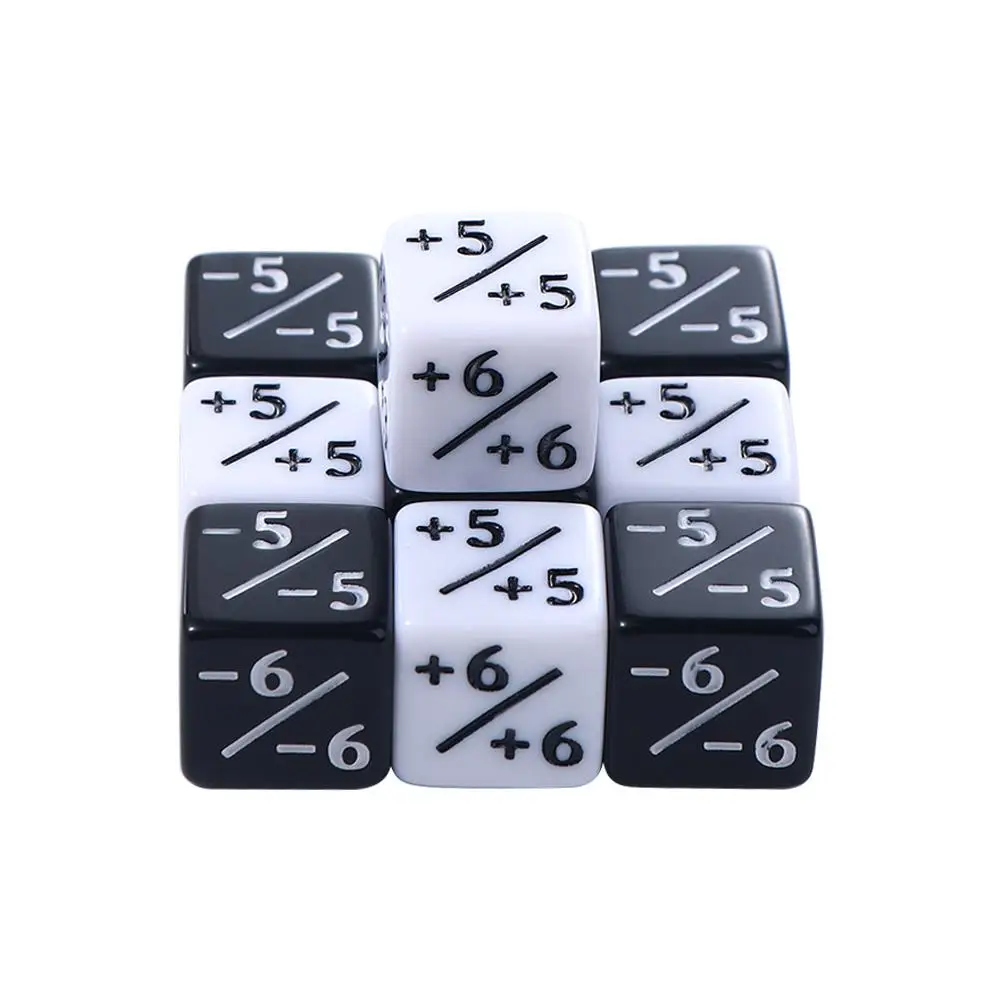 Durable Family Party Entertainment Positive +1/+1 Playing Games Board Games Game Toys 6 Sided Dice Plus minus dic Dice Counters