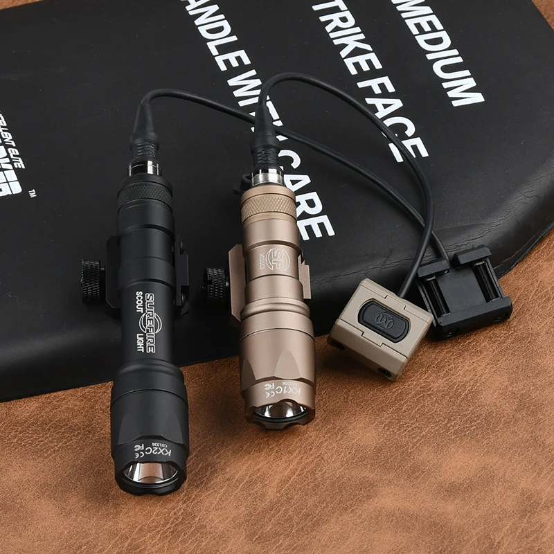 

Тактический фонарь WADSN M300 M600 SF Surefir M300A M600C с кнопочным переключателем, мощный, для страйкбола и охоты, совместим с 20-мм планкой