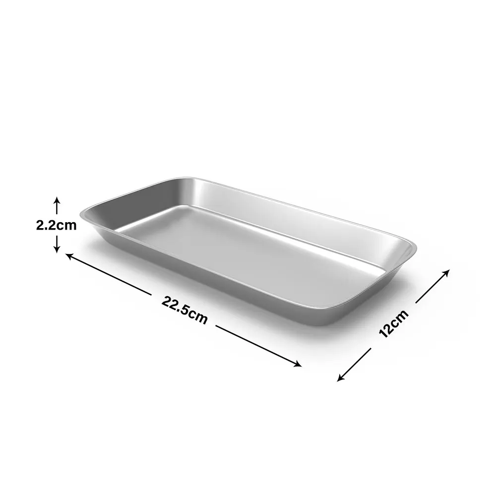 1pcs Stainless Steel Medical Surgical Tray For Instruments Metal Dental Tray Square Plate Dentistry Lab Tools Storage Box Dish