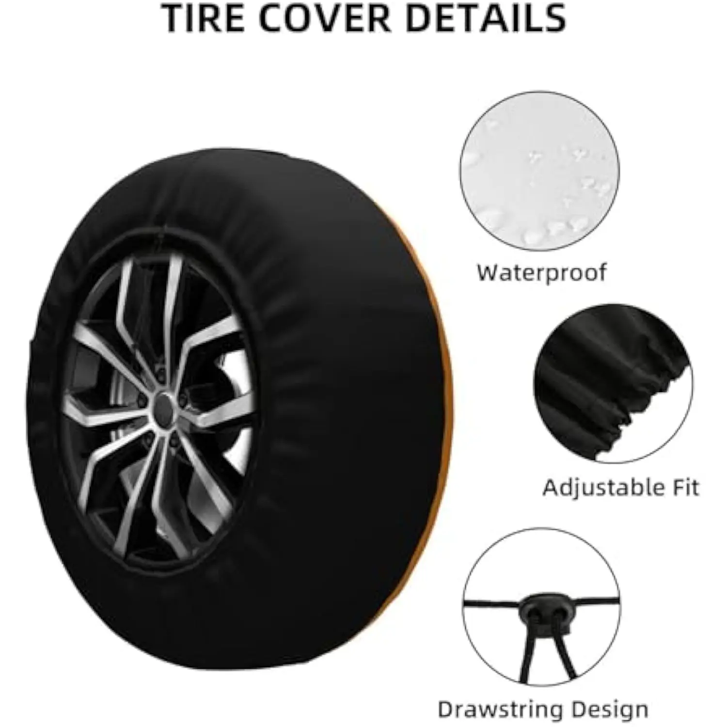 Halloween Pumpkin Jack O Lantern Spare Tire Cover Weatherproof Polyester RV SUV Camper Wheel Protector